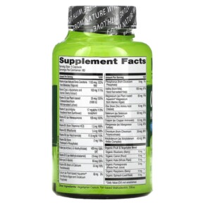 Thành phần vi chất của NATURELO One Daily Multivitamin for Men 50+ 60 Vegetarian Capsules 628110628411