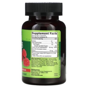 Thành phần vi chất của NATURELO Vegan D3 Whole Food Gummies Strawberry 1.000 IU (25 mcg) 60 Vegan Friendly Gummies 628110628763