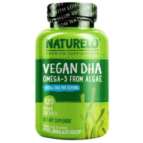 Thực phẩm chức năng NATURELO Vegan DHA Omega-3 from Algae 400 mg 120 Vegan Softgels 628110628466