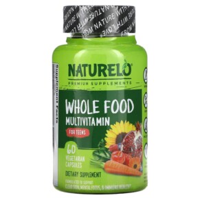 Thực phẩm chức năng NATURELO Whole Food Multivitamin for Teens 60 Vegetarian Capsules 628110628251