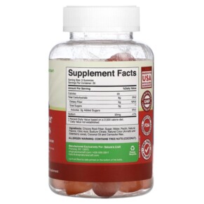 Thành phần vi chất của Natures Craft Adult Fiber Gummies Orange and Mixed Berries 60 Gummies 793611599734