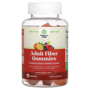 Thực phẩm chức năng Natures Craft Adult Fiber Gummies Orange and Mixed Berries 60 Gummies 793611599734