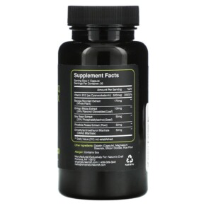 Thành phần vi chất của Natures Craft Brain + IQ Complex 30 Capsules 850019770193