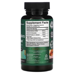 Thành phần vi chất của Natures Craft DIM Complex + Bioperine 60 Capsules 793597659903