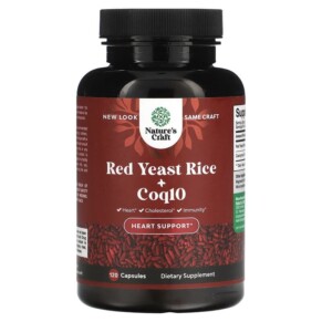 Thực phẩm chức năng Natures Craft Red Yeast Rice + Coq10 120 Capsules 850034386119