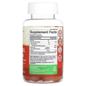 Thành phần vi chất của Natures Craft Vitamin D3 Gummies Peach Mango Strawberry 60 Gummies 793611599673