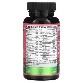 Thành phần vi chất của Natures Craft Women's Wellness Fertility Booster with Folate CoQ10 & Chasteberry 60 Capsules 850034386102