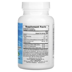 Thành phần vi chất của NaturesPlus Adult's Dental Care Probiotic Peppermint 60 Lozenges 097467043831