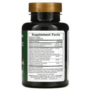 Thành phần vi chất của NaturesPlus Advanced Therapeutics Hypertrol RX Blood Pressure 60 Tablets 097467049970