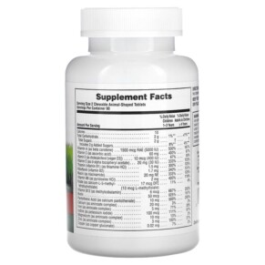 NaturesPlus Animal Parade Children's Chewable Multivitamin Supplement Cherry 180 Animal-Shaped Tablets 3 Thành phần vi chất của NaturesPlus Animal Parade Children's Chewable Multivitamin Supplement Cherry 180 Animal-Shaped Tablets 097467299726