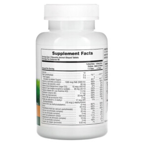 Thành phần vi chất của NaturesPlus Animal Parade Children's Chewable MultiVitamin Supplement Orange 180 Animal-Shaped Tablets 097467299757