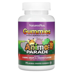 Thực phẩm chức năng NaturesPlus Animal Parade Gummies Children's Multivitamin Assorted Flavors 75 Animal-Shaped Gummies 097467299610