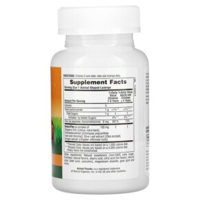 Thành phần vi chất của NaturesPlus Animal Parade Kid Zinc Lozenges Tangerine 90 Animal-Shaped Lozenges 097467299641