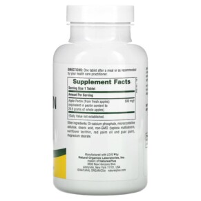 Thành phần vi chất của NaturesPlus Apple Pectin 500 mg 180 Tablets 097467045002