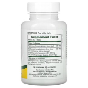 Thành phần vi chất của NaturesPlus Biorutin 1000 mg 90 Tablets 097467025615