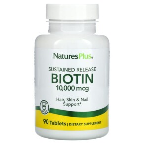 Thực phẩm chức năng NaturesPlus Biotin Sustained Release 10.000 mcg 90 Tablets 097467017931