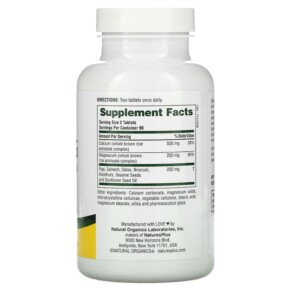 Thành phần vi chất của NaturesPlus Cal/Mag with Whole Foods 180 Tablets 097467336452