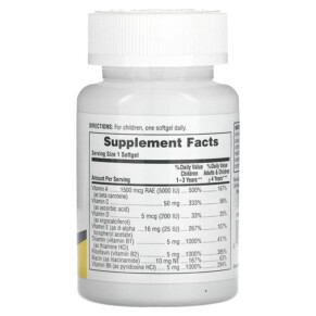 Thành phần vi chất của NaturesPlus Children's Vita-Gels Multivitamin Natural Orange 90 Softgels 097467029989