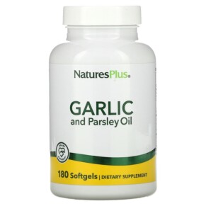 Thực phẩm chức năng NaturesPlus Garlic and Parsley Oil 180 Softgels 097467039605