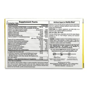 Thành phần vi chất của NaturesPlus Hema-Plex Iron with Essential Nutrients for Healthy Red Blood Cells 10 Slow Release Tablets 097467996625