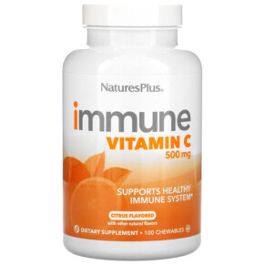 Thực phẩm chức năng NaturesPlus Immune Vitamin C Citrus 500 mg 100 Chewables 097467410060