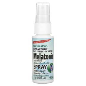 Thực phẩm chức năng NaturesPlus InstaNutrient Melatonin Spray Natural Peppermint 2 fl oz (60 ml) 097467047624