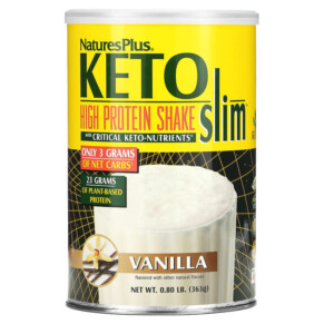 Thực phẩm chức năng NaturesPlus Keto Slim High Protein Shake Vanilla 0.8 lb (363 g) 097467473515