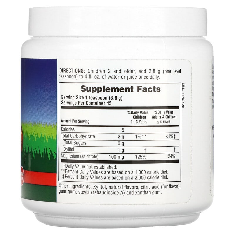 NaturesPlus Mag Kidz Animal Parade Children's Magnesium Powder Supplement Cherry 0.38 lb (171 g) 2 Thành phần vi chất của NaturesPlus Mag Kidz Animal Parade Children's Magnesium Powder Supplement Cherry 0.38 lb (171 g) 097467299436