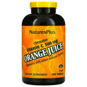 Thực phẩm chức năng NaturesPlus Orange Juice Chewable Vitamin C 500 mg 180 Tablets 097467024670