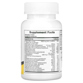 Thành phần vi chất của NaturesPlus Power Teen 90 Tablets 097467299917