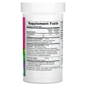 Thành phần vi chất của NaturesPlus Probiotic Children's Chewable Digestive Supplement Mixed Berry 30 Chewables 097467299443