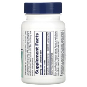 Thành phần vi chất của NaturesPlus Say Yes to Dairy Digestive Aid For Dairy Food 50 Chewable Tablets 097467044401