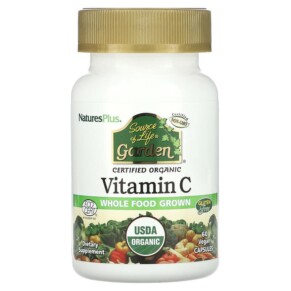 Thực phẩm chức năng NaturesPlus Source of Life Garden Vitamin C 60 Vegan Capsules 097467307339