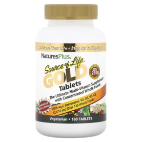 Thực phẩm chức năng NaturesPlus Source Of Life Gold Tablets Ultimate Multi-Vitamin Supplement 180 Tablets 097467307124