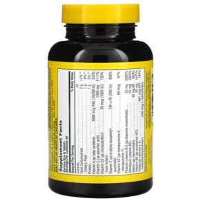 Thành phần vi chất của NaturesPlus Source of Life Multi-Vitamin & Mineral Supplement No Iron 180 Tablets 097467305885