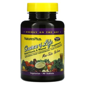 Thực phẩm chức năng NaturesPlus Source Of Life Multi-Vitamin & Mineral Supplement No Iron 90 Mini-Tablets 097467305878