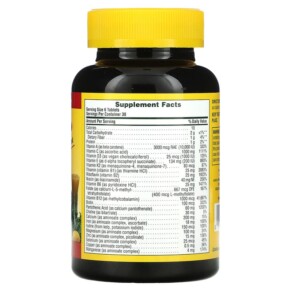 Thành phần vi chất của NaturesPlus Source of Life Multi-Vitamin & Mineral Supplement with Whole Food Concentrates 180 Tablets 097467305830