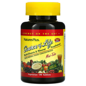 Thực phẩm chức năng NaturesPlus Source Of Life Multi-Vitamin & Mineral Supplement with Whole Food Concentrates 90 Mini-Tablets 097467305823