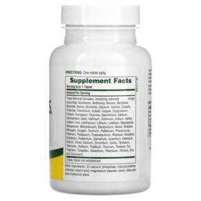 NaturesPlus Trace-Mins Trace Mineral Complex 180 Tablets 3 Thành phần vi chất của NaturesPlus Trace-Mins Trace Mineral Complex 180 Tablets 097467035607