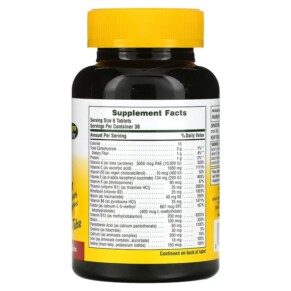 Thành phần vi chất của NaturesPlus Ultra Source of Life Whole Life Energy Enhancer 180 Tablets 097467305229