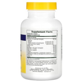 Thành phần vi chất của NaturesPlus Ultra-Zyme Maximum Strength  180 Tablets 097467044531