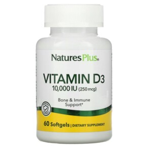 Thực phẩm chức năng NaturesPlus Vitamin D3 10.000 IU (250 mcg) 60 Softgels 097467010482