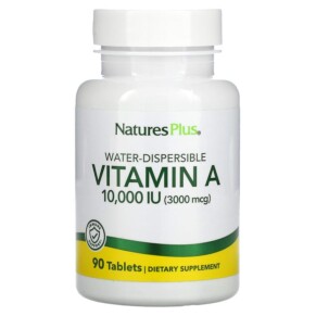 Thực phẩm chức năng NaturesPlus Water-Dispersible Vitamin A 10.000 IU (3.000 mcg) 90 Tablets 097467009813