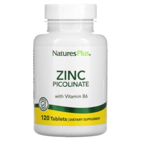 Thực phẩm chức năng NaturesPlus Zinc Picolinate with Vitamin B6 120 Tablets 097467036253