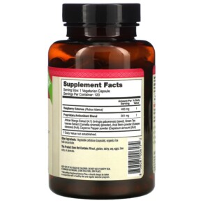 Thành phần vi chất của NatureWise Raspberry Ketones Plus+ 120 Vegetarian Capsules 858081006172