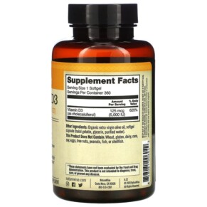 Thành phần vi chất của NatureWise Vitamin D3 125 mcg (5.000 IU) 360 Softgels 858081006042