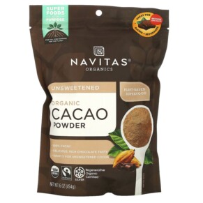 Thực phẩm chức năng Navitas Organics Organic Cacao Powder 16 oz (454 g) 858847000840