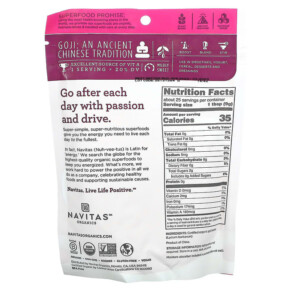 Thành phần vi chất của Navitas Organics Organic Goji Powder 8 oz (227 g) 858847000635