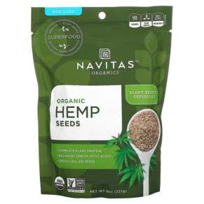 Thực phẩm chức năng Navitas Organics Organic Hemp Seeds 8 oz (227 g) 858847000147