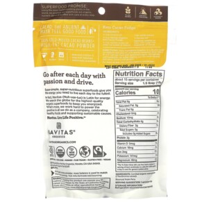 Thành phần vi chất của Navitas Organics Organic Keto Cacao Powder 8 oz (227 g) 811961022266
